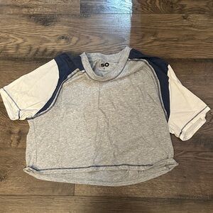 SO Kids' Gray and Navy Raglan Tee